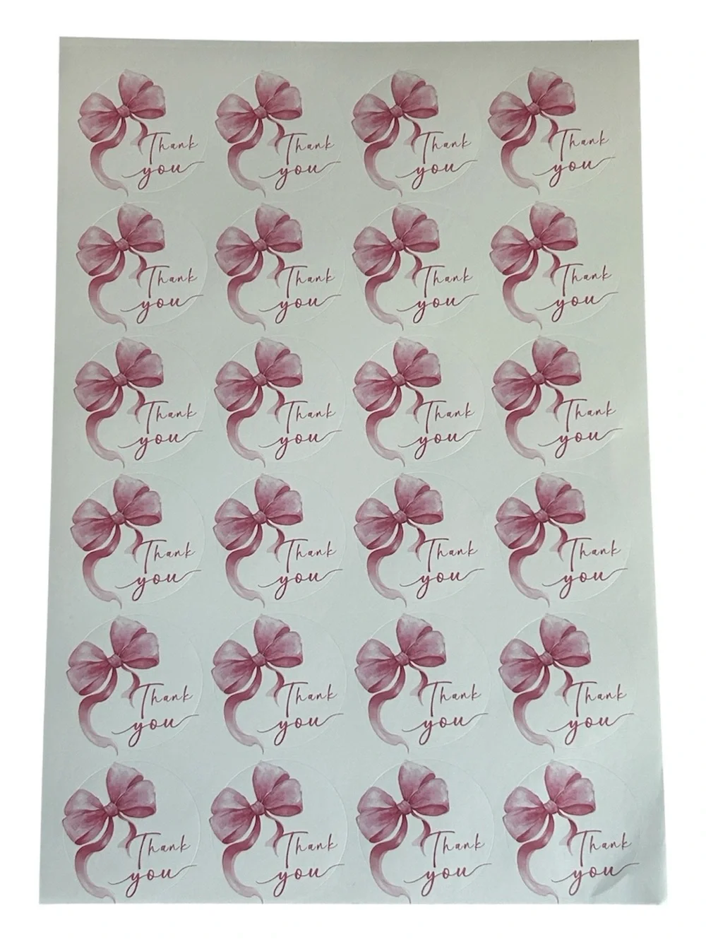 Lg Poly Mailers Pink Gingham & Bows with coordinating Thank you Cards & Stickers